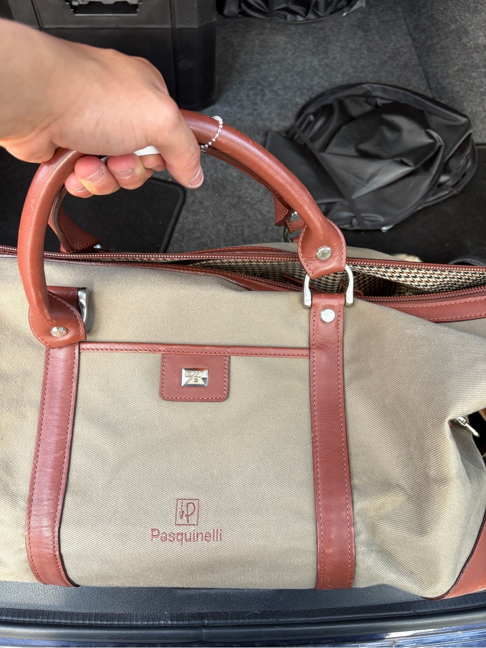 CUTTER & BUCK Canvas and Leather Overnight/Weekender Travel Bag w/Shoulder Strap